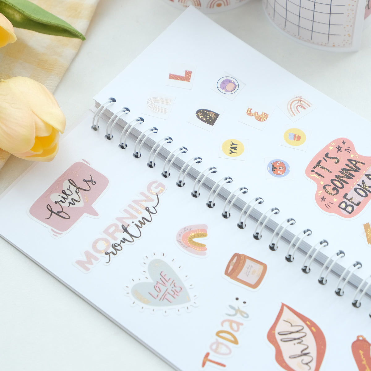 Pre-cut Boho Moments Script Tape Set (GILDED)