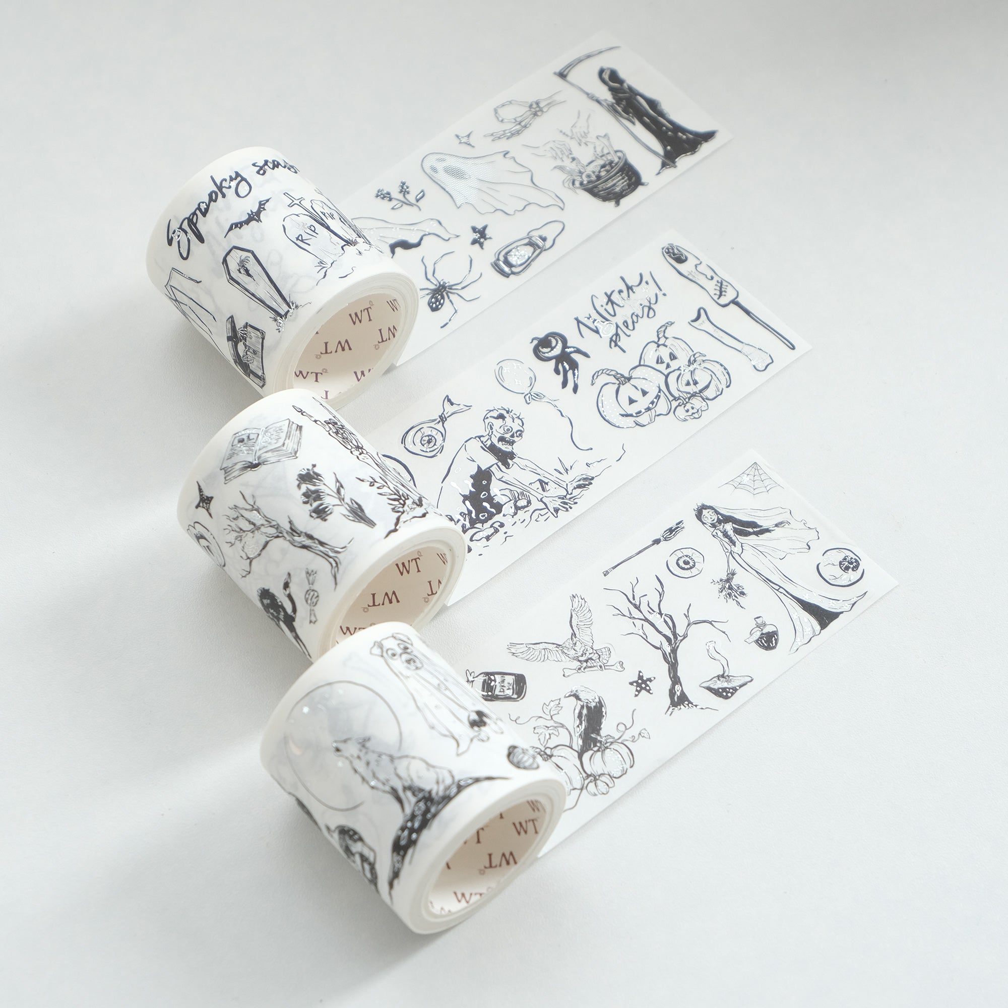 Graveyard Scribbles Washi Tape Sticker Set (GILDED)