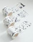 Graveyard Scribbles Washi Tape Sticker Set (GILDED)