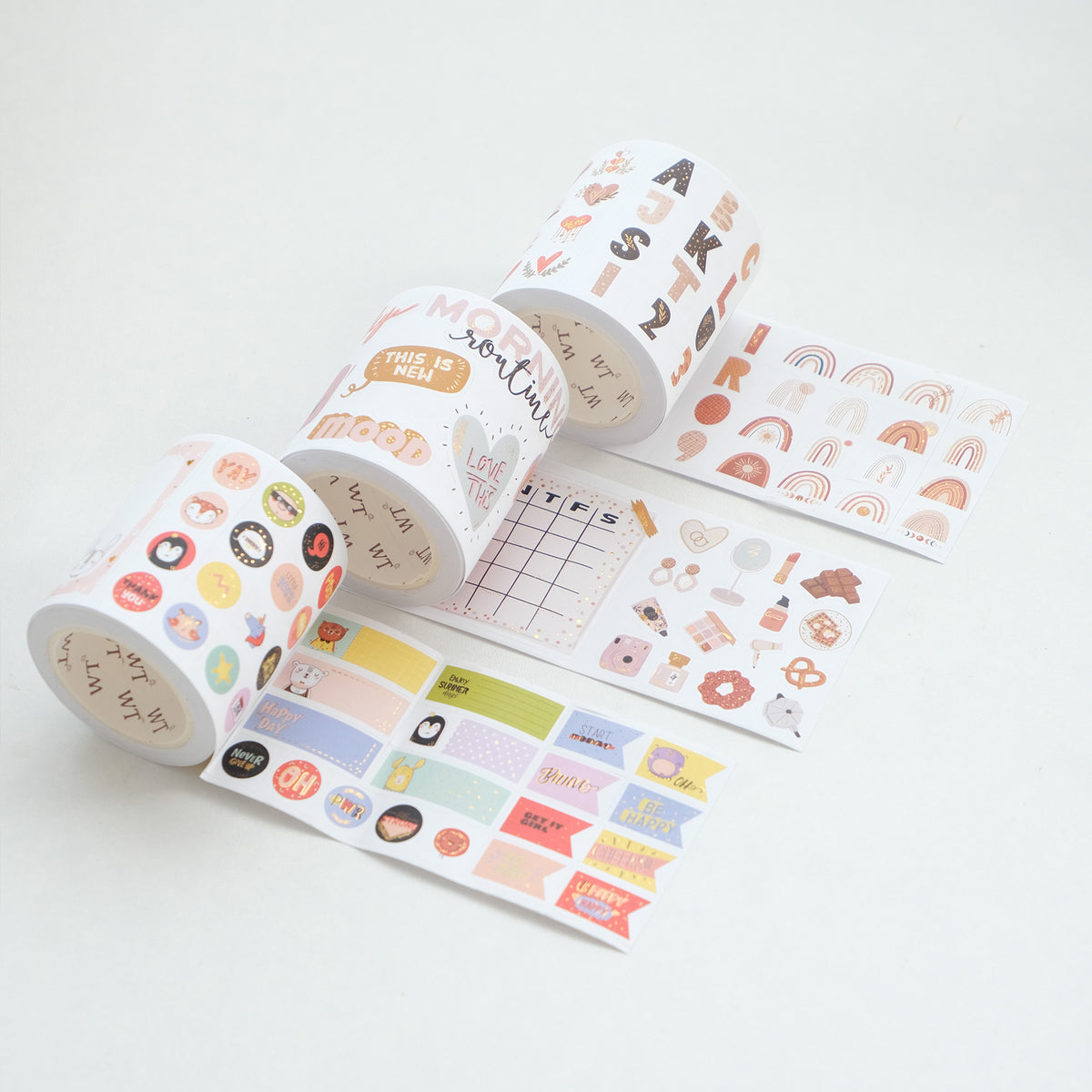 Pre-cut Boho Moments Script Tape Set (GILDED)