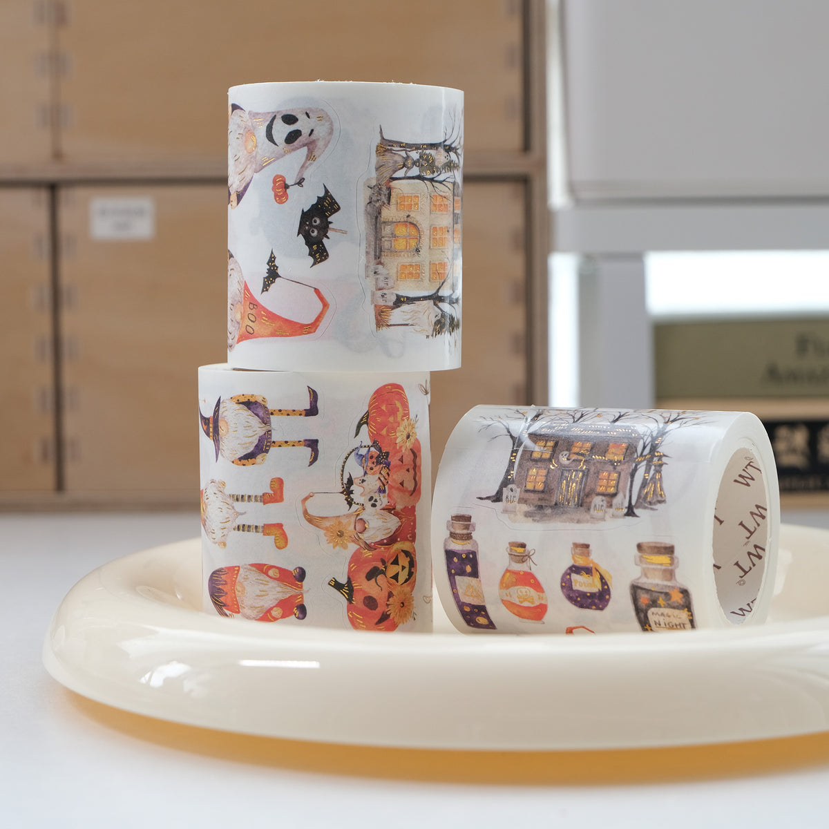 Luminous Haunt Washi Tape Sticker Set (GILDED)