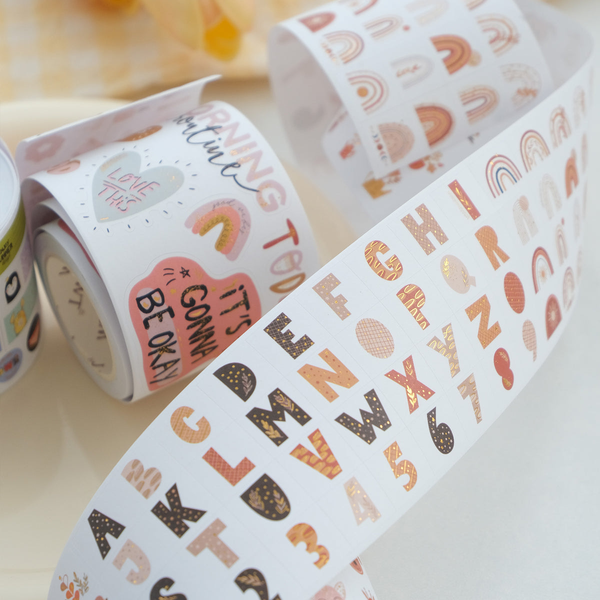 Pre-cut Boho Moments Script Tape Set (GILDED)