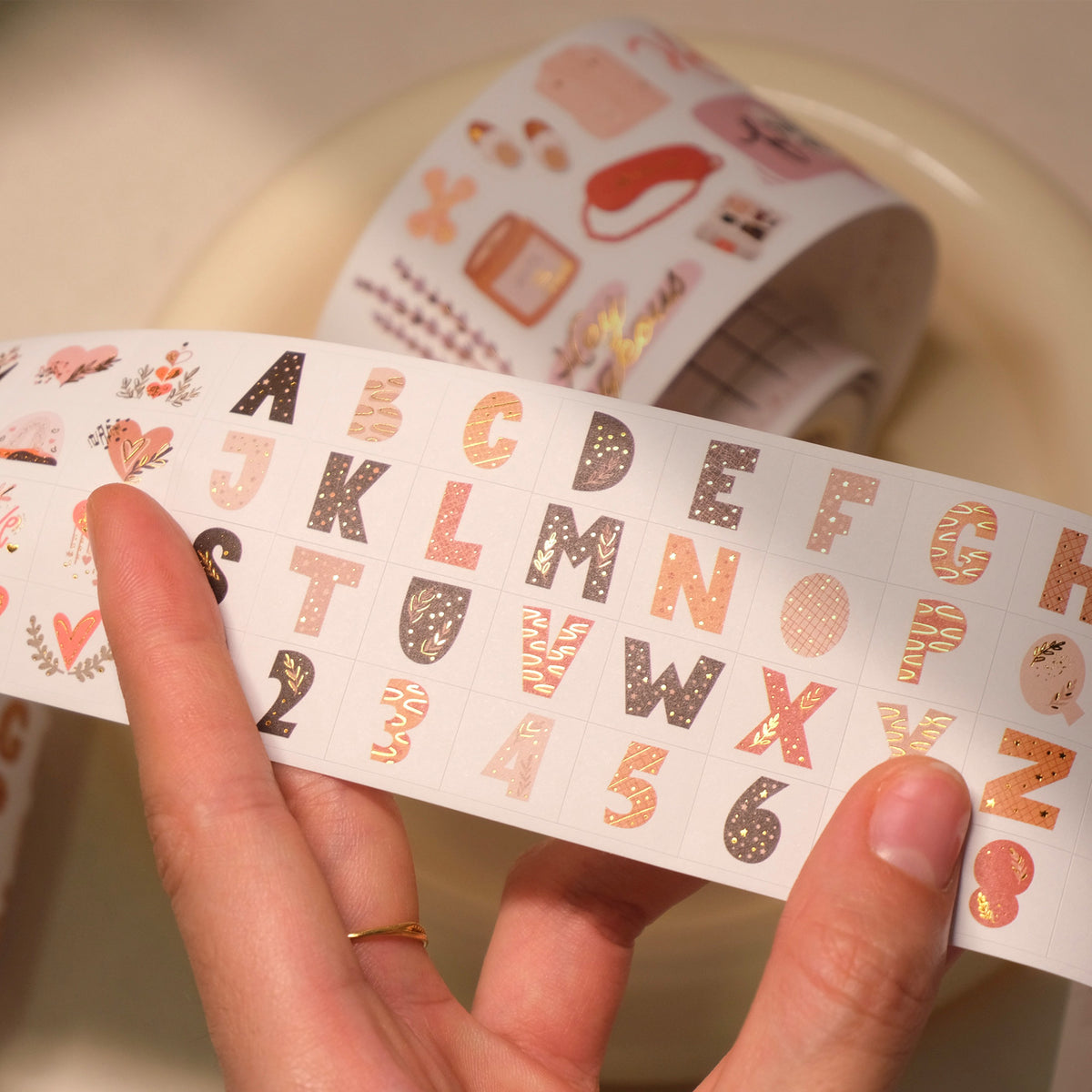 Pre-cut Boho Moments Script Tape Set (GILDED)