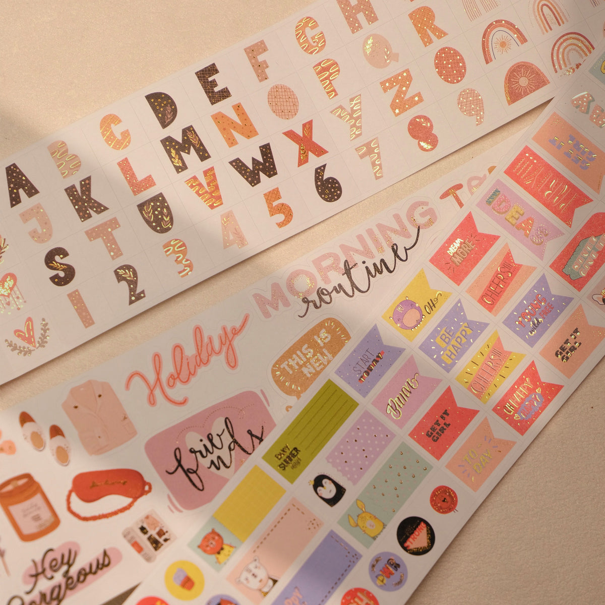 Pre-cut Boho Moments Script Tape Set (GILDED)