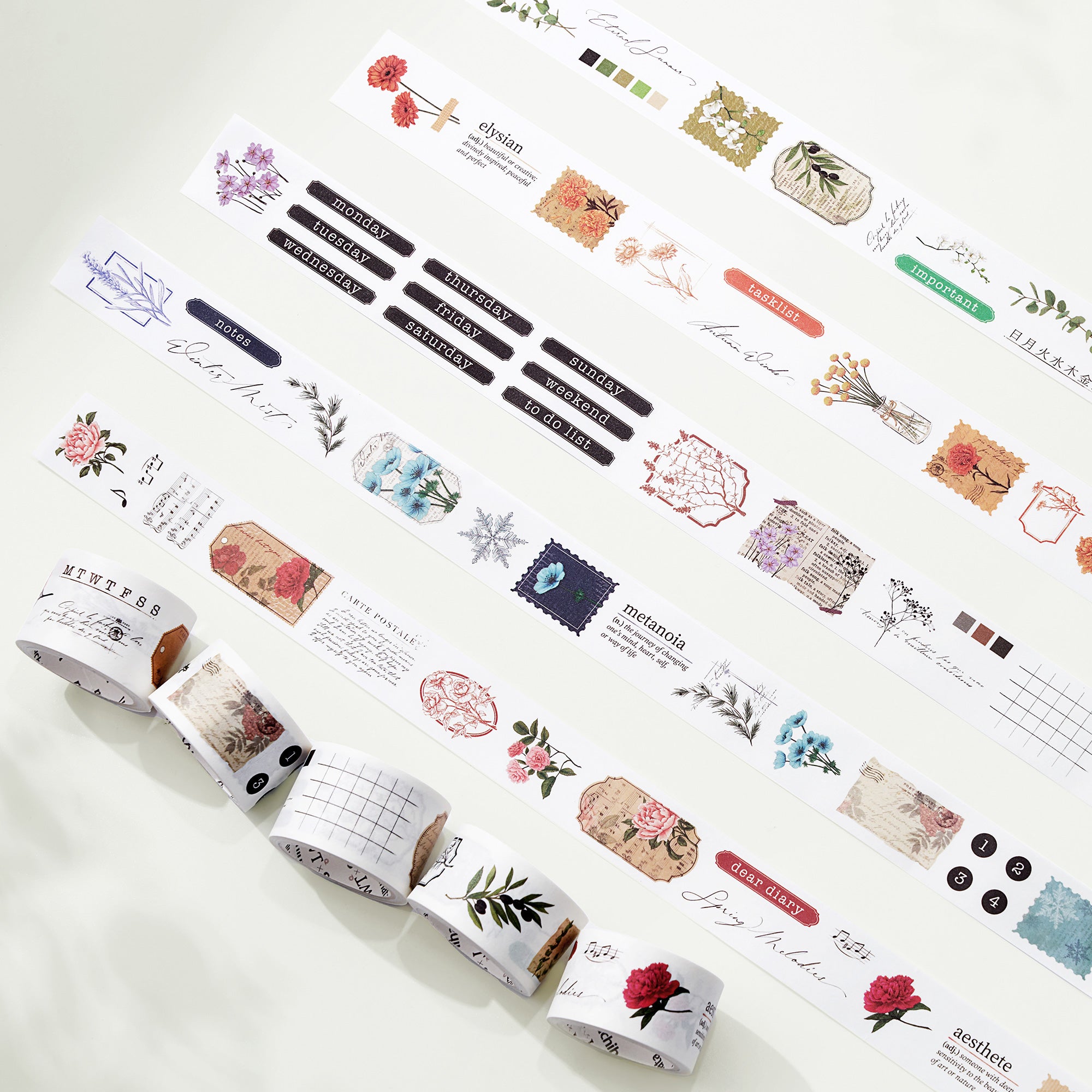 Seasonal Splendor Washi Tape Sticker Set | The Washi Tape Shop. Beautiful Washi and Decorative Tape For Bullet Journals, Gift Wrapping, Planner Decoration and DIY Projects