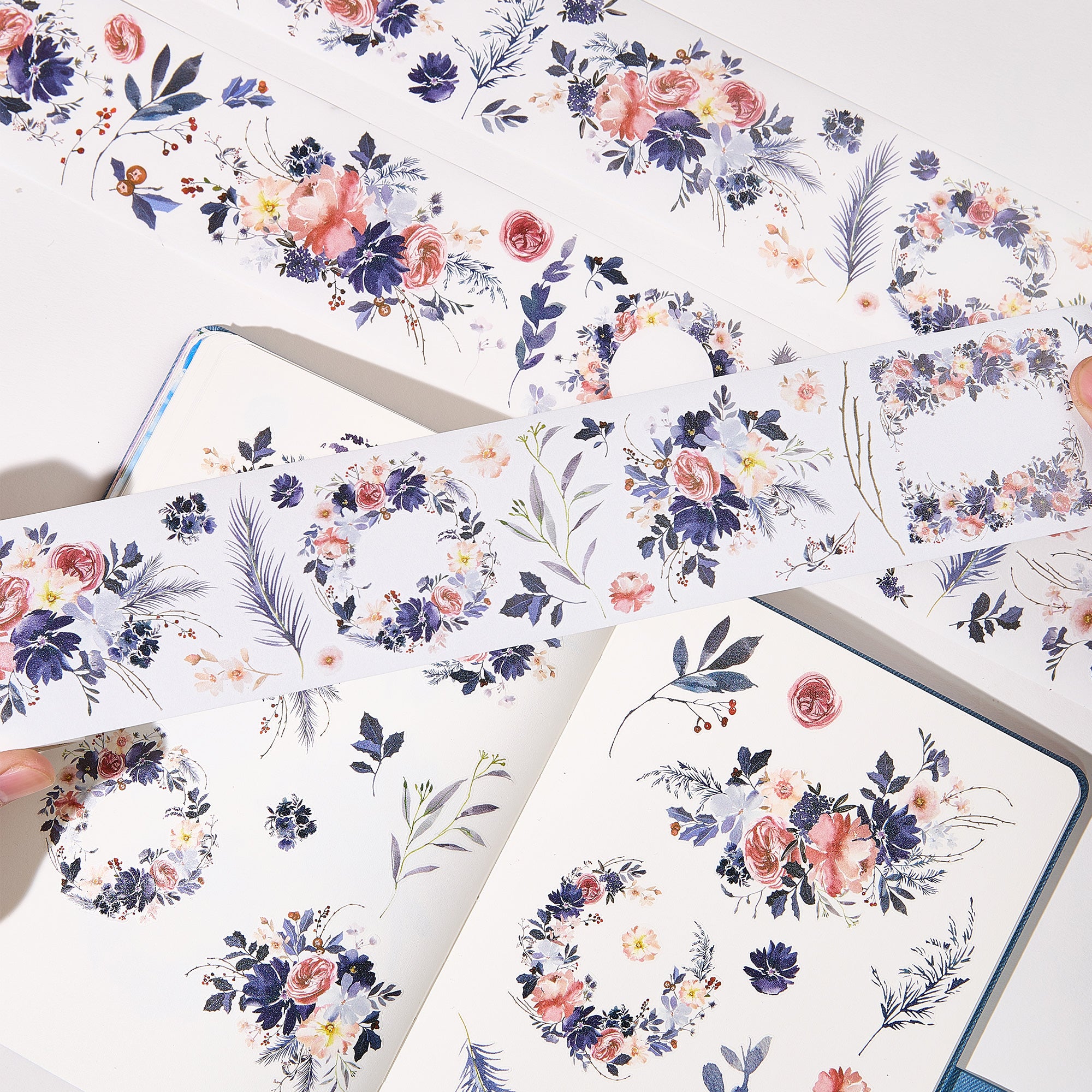 Pre-cut Frosty Rose Wide Washi/PET Tape | The Washi Tape Shop. Beautiful Washi and Decorative Tape For Bullet Journals, Gift Wrapping, Planner Decoration and DIY Projects