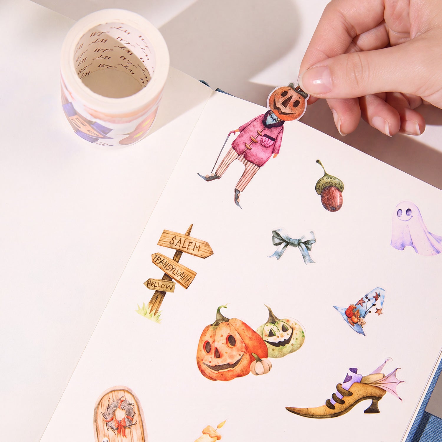 Pre-cut Ghoulish Gathering Wide Washi/PET Tape