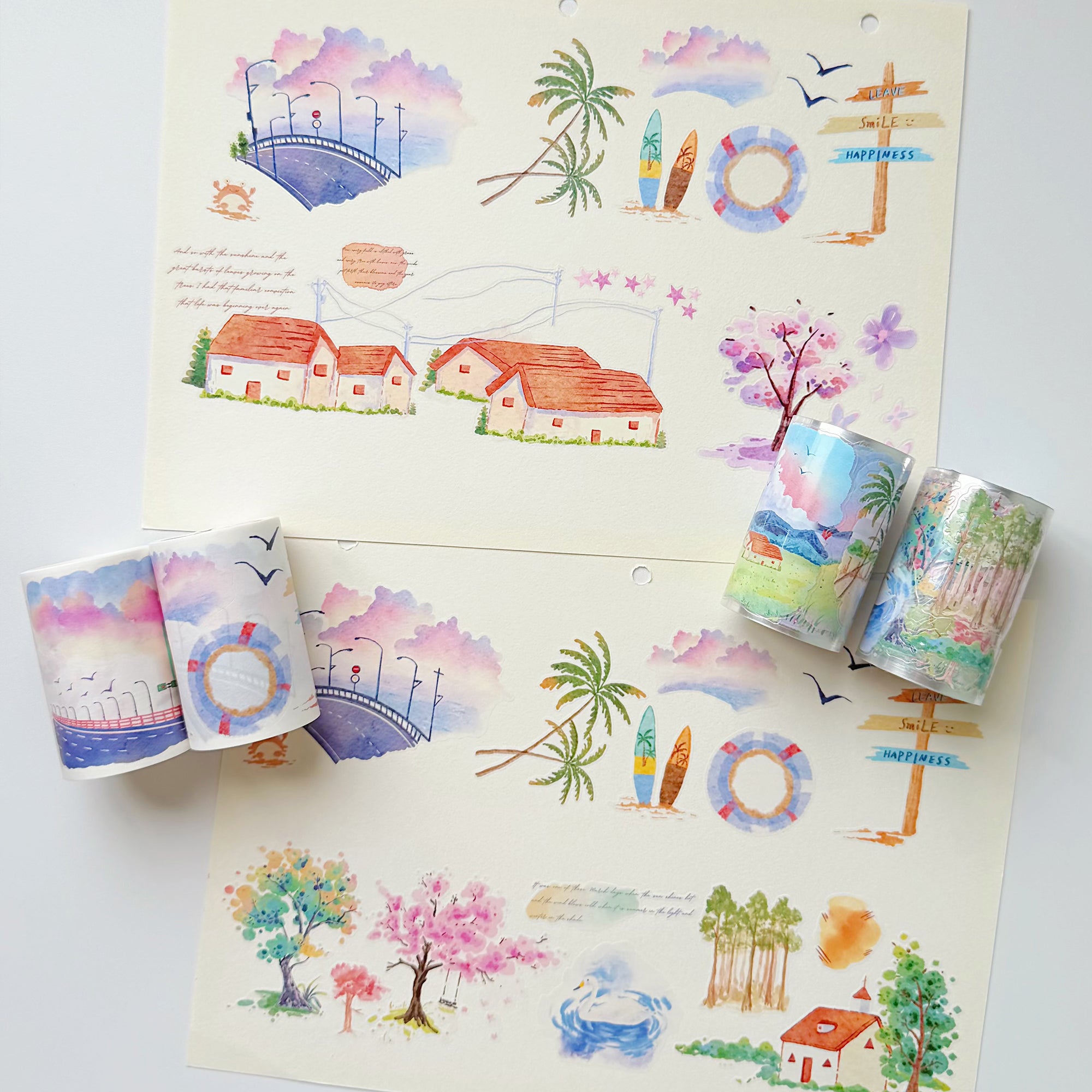Pre-cut Misty Breeze Bundle | The Washi Tape Shop. Beautiful Washi and Decorative Tape For Bullet Journals, Gift Wrapping, Planner Decoration and DIY Projects