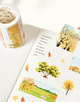 Pre-cut Hello Autumn Wide Washi/PET Tape