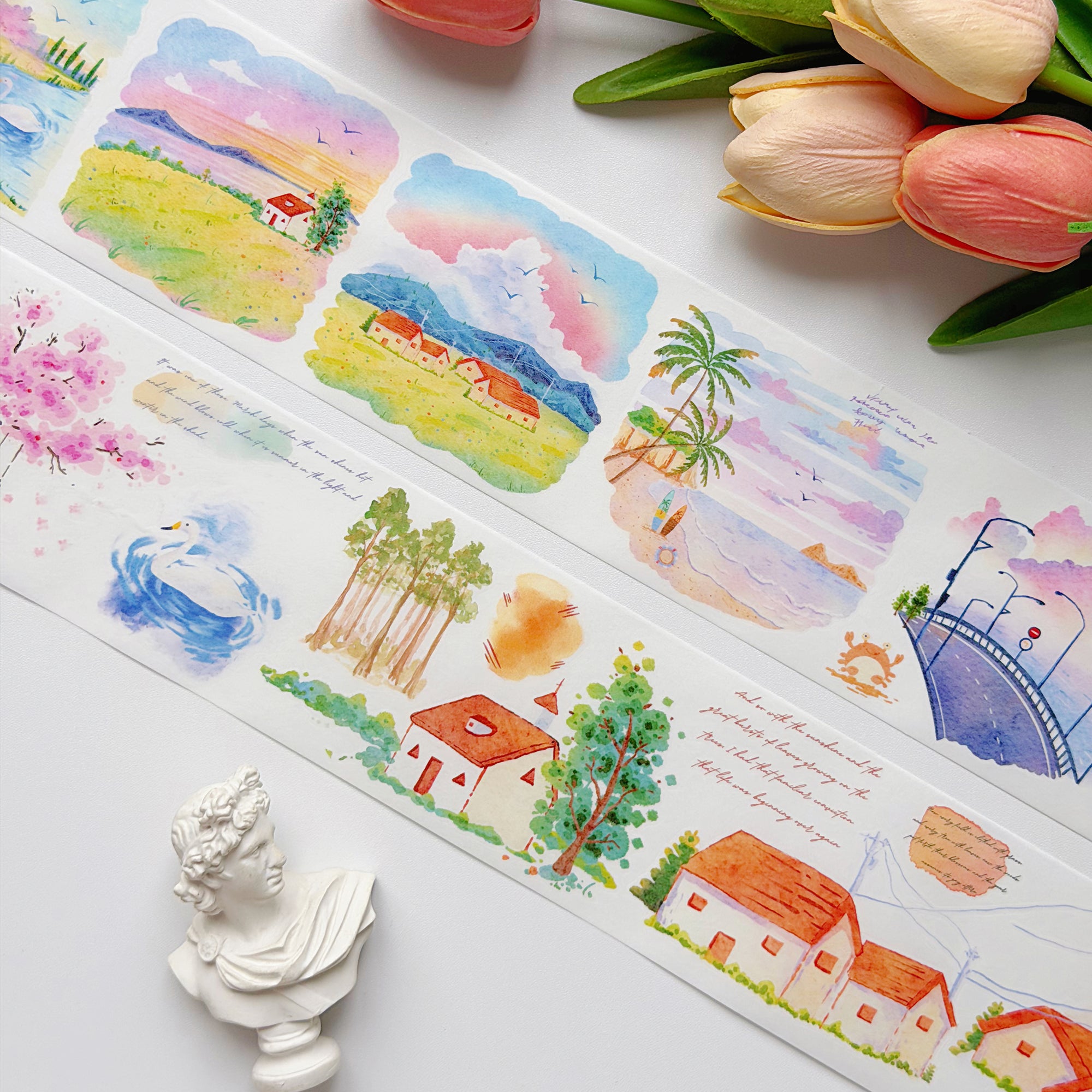 Pre-cut Misty Breeze Bundle | The Washi Tape Shop. Beautiful Washi and Decorative Tape For Bullet Journals, Gift Wrapping, Planner Decoration and DIY Projects