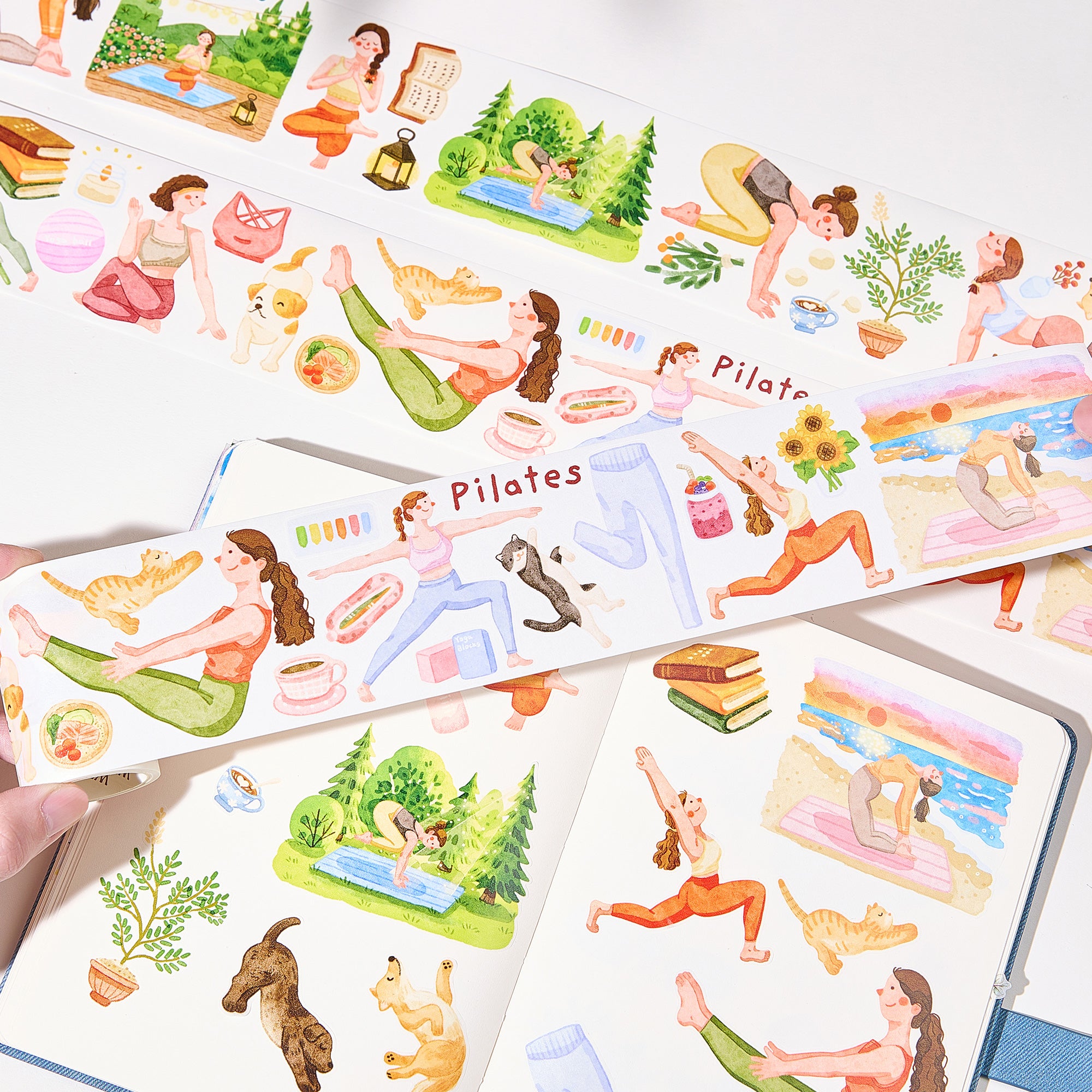 Pre-cut Yoga Sonnet Wide Washi/PET Tape | The Washi Tape Shop. Beautiful Washi and Decorative Tape For Bullet Journals, Gift Wrapping, Planner Decoration and DIY Projects