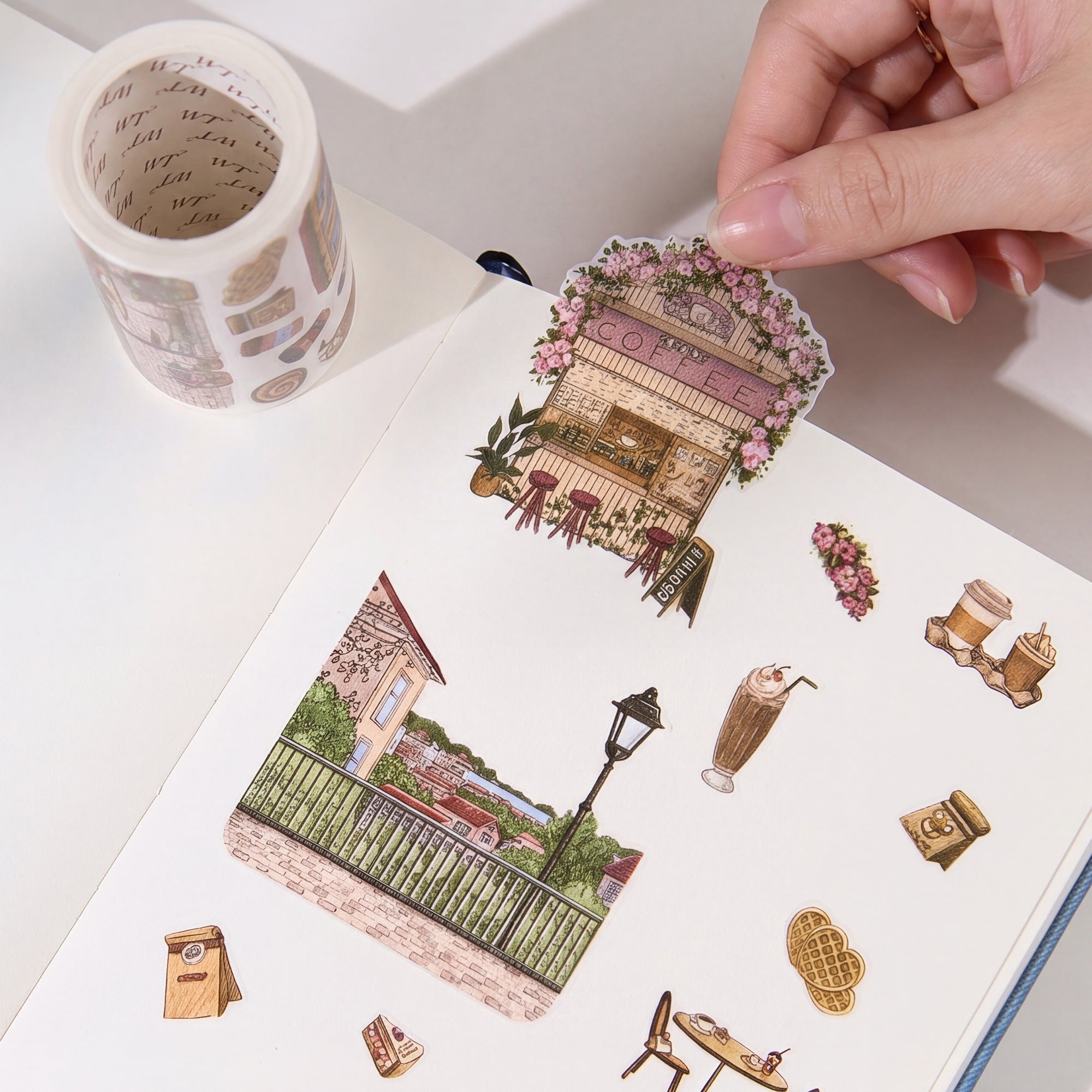 Pre-cut Maple Café Wide Washi/PET Tape