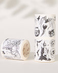 Graveyard Scribbles Washi Tape Sticker Set (GILDED)