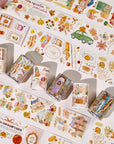 Pre-cut  Autumn Village Washi/PET Bundle (Seashell Gilded)