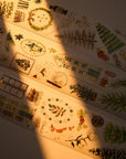 Pre-cut Holiday Hamlet Wide Washi/PET Tape (Seashell Gilded)