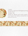 Rustic Camellia Wide Washi Tape Set