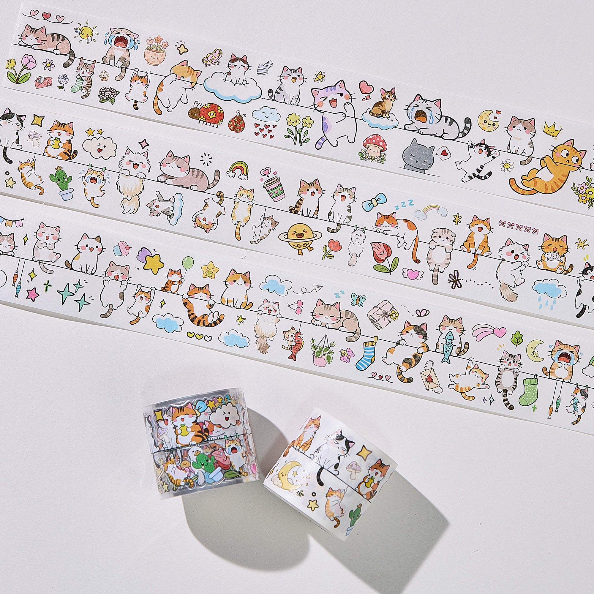 Pre-cut Kitty Conga Wide Washi/PET Tape