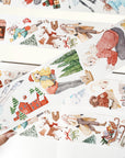 Pre-cut Snowy Strolls Wide Washi/PET Tape