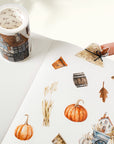 Pre-cut Autumn Homestead Wide Washi/PET Tape