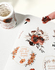 Pre-cut Harvested Bloom Wide Washi/PET Tape
