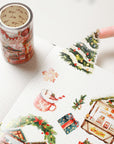 Pre-cut Christmas Market Wide Washi/PET Tape