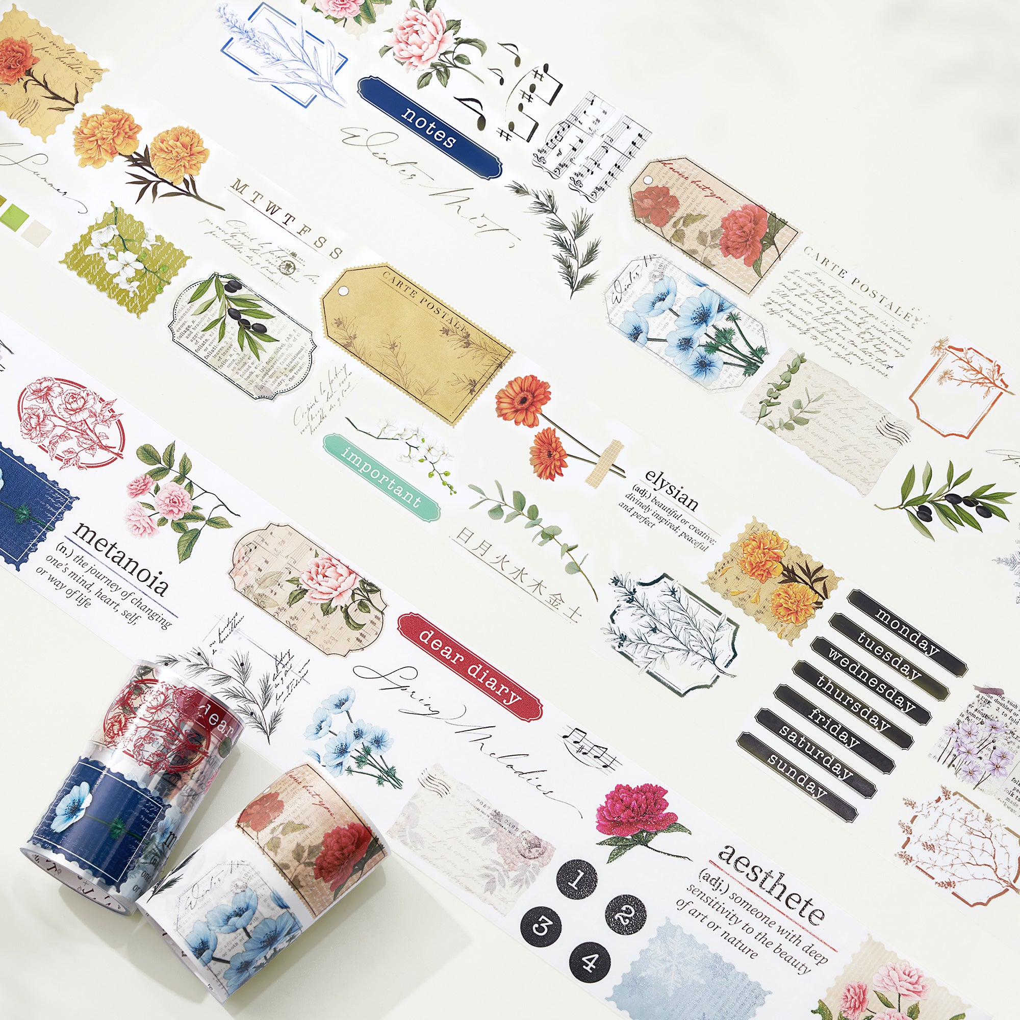 Season&#39;s Symphony Wide Washi / PET Tape | The Washi Tape Shop. Beautiful Washi and Decorative Tape For Bullet Journals, Gift Wrapping, Planner Decoration and DIY Projects