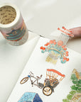 Pre-cut Beijing Scrolls Wide Washi/PET Tape