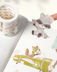 Pre-cut Woodland Pals Wide Washi/PET Tape