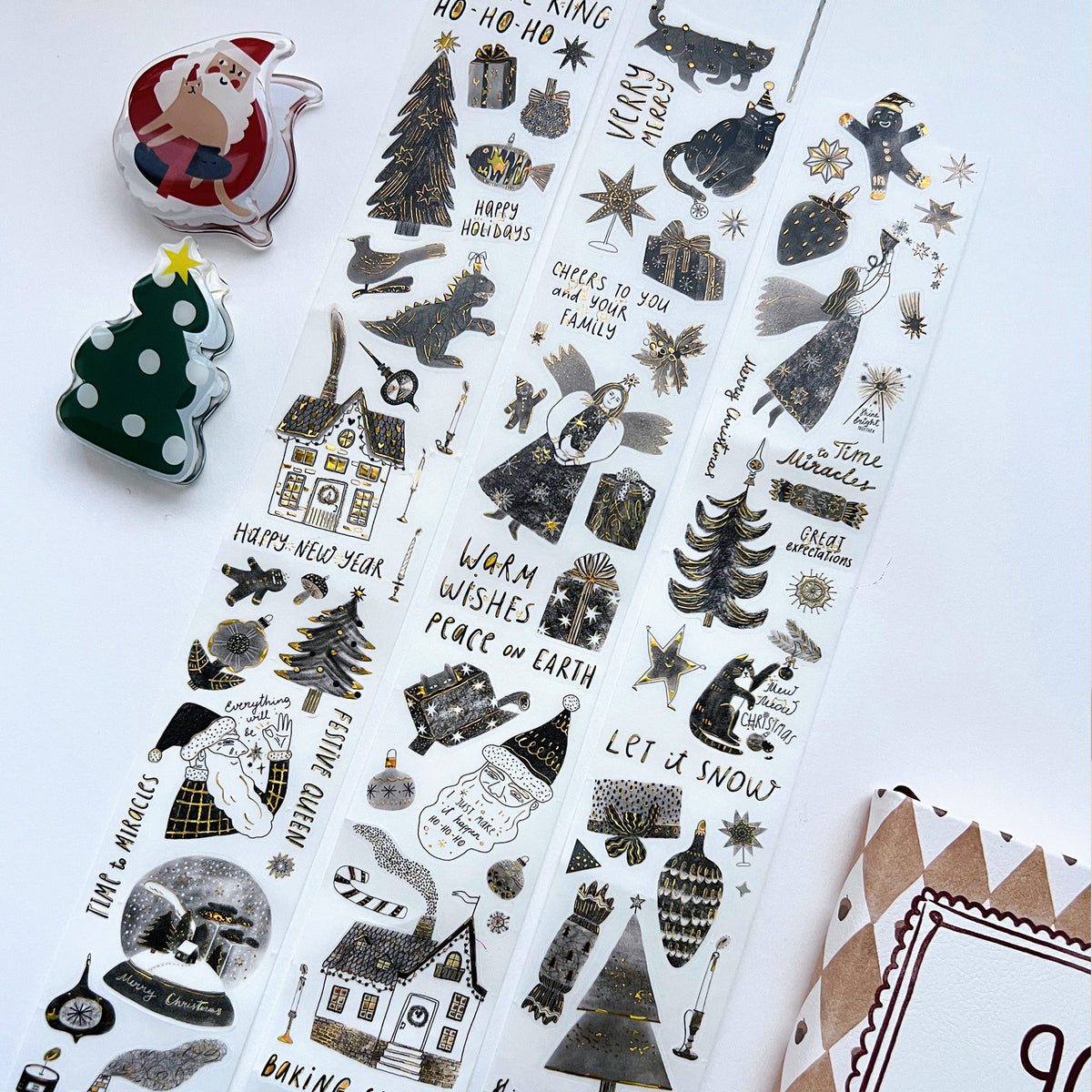 Pre-cut Blizzard Bling Wide Washi/PET Tape (Seashell Gilded) | The Washi Tape Shop. Beautiful Washi and Decorative Tape For Bullet Journals, Gift Wrapping, Planner Decoration and DIY Projects