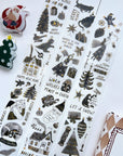 Pre-cut Blizzard Bling Wide Washi/PET Tape (Seashell Gilded) | The Washi Tape Shop. Beautiful Washi and Decorative Tape For Bullet Journals, Gift Wrapping, Planner Decoration and DIY Projects