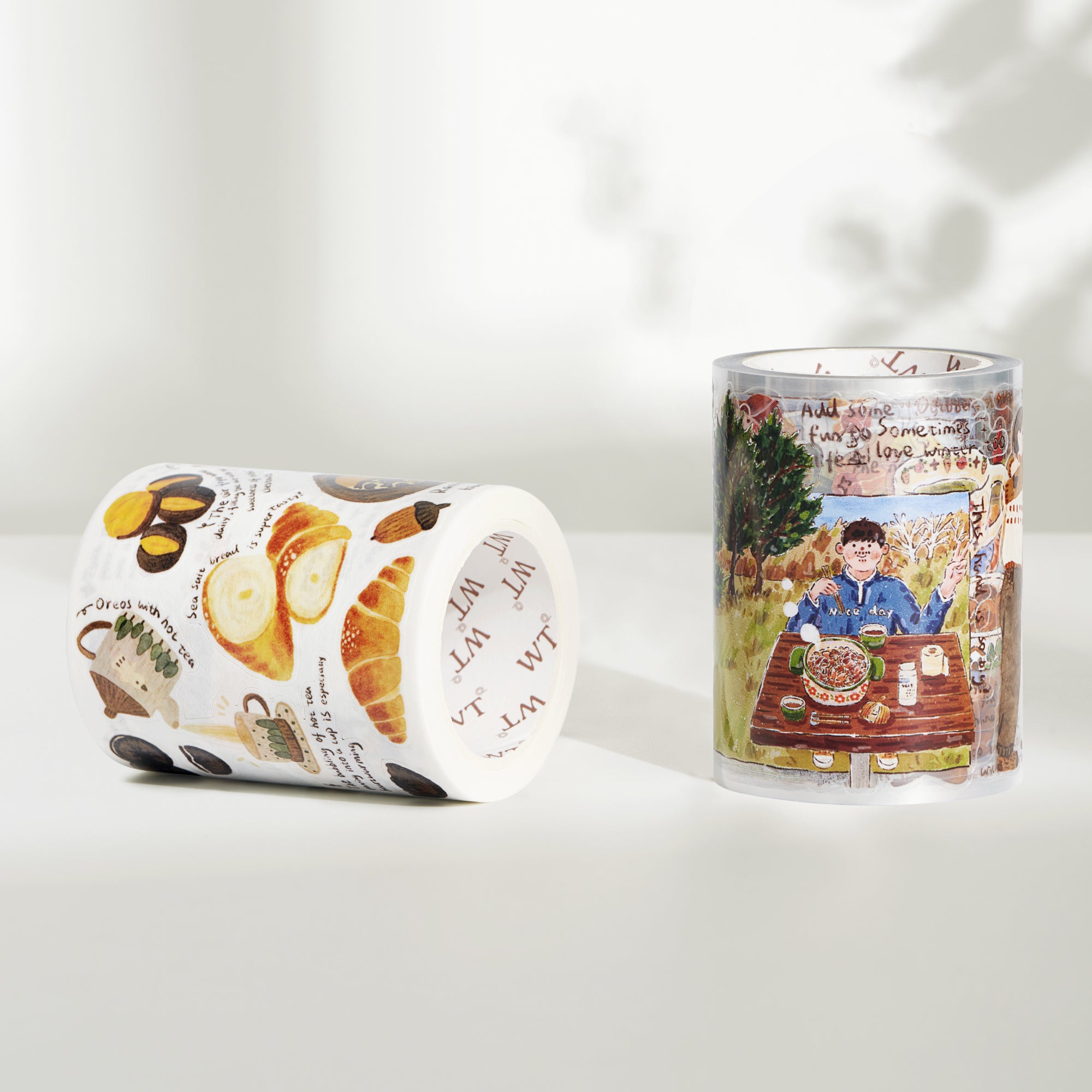 Pre-cut Autumn Friends Wide Washi/PET Tape