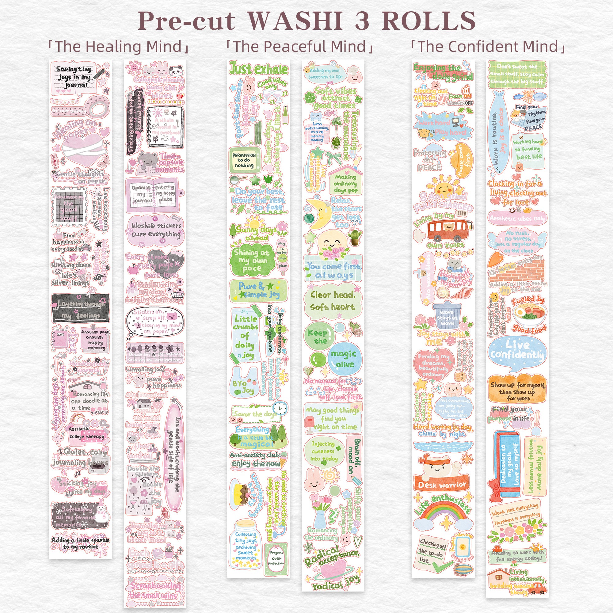Pre-cut Mindfulness Washi/PET Bundle