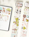 Pre-cut Woodland Pals Wide Washi/PET Tape