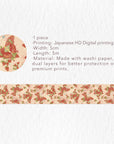 Scarlet Bloom Wide Washi Tape Set