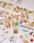 Pre-cut Autumn Village Wide Washi/PET Tape (Seashell Gilded)