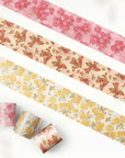 Scarlet Bloom Wide Washi Tape Set