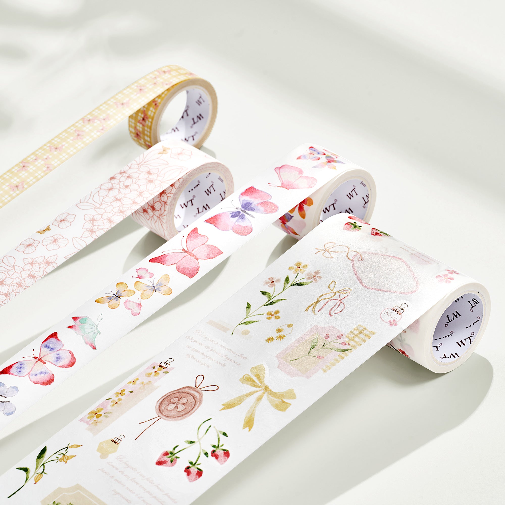Fragole & Farfalle Washi Tape Sticker Set | The Washi Tape Shop. Beautiful Washi and Decorative Tape For Bullet Journals, Gift Wrapping, Planner Decoration and DIY Projects