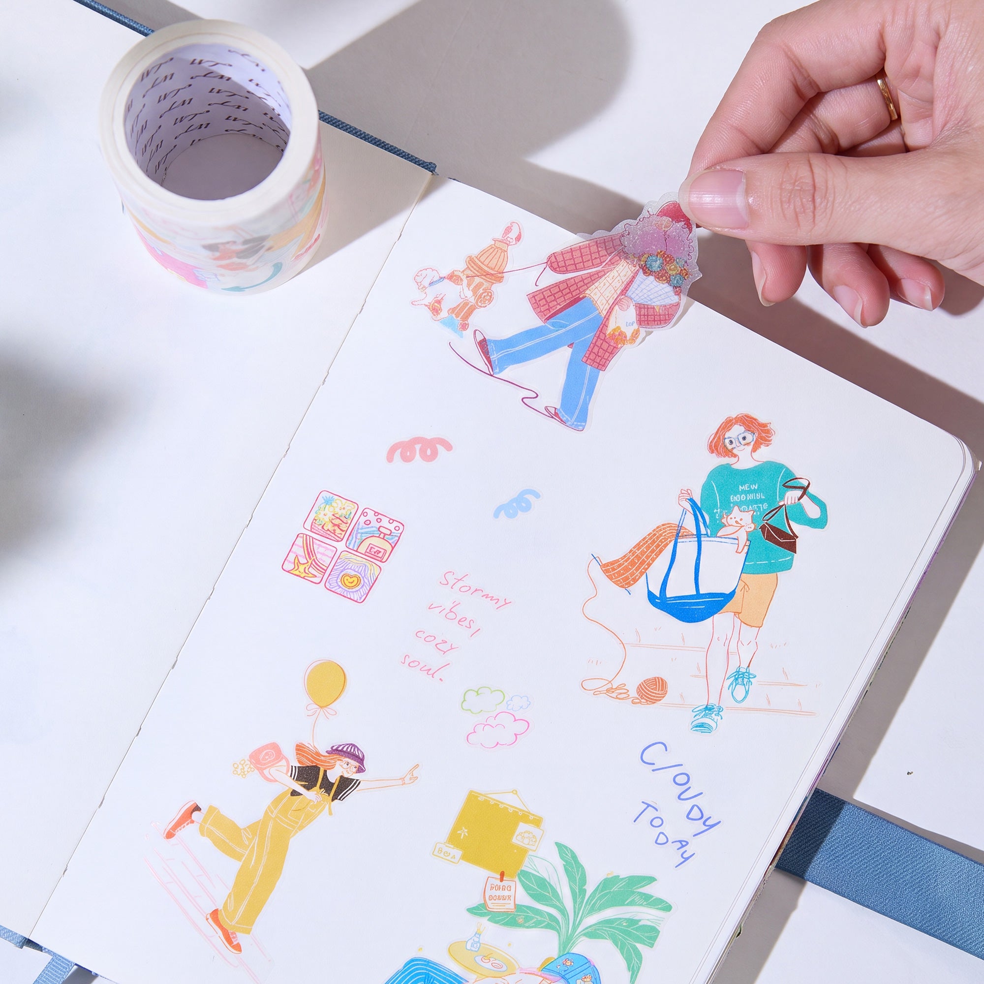 Pre-cut Dopamine Days Wide Washi/PET Tape