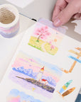 Pre-cut Misty Breeze Wide Washi/PET Tape | The Washi Tape Shop. Beautiful Washi and Decorative Tape For Bullet Journals, Gift Wrapping, Planner Decoration and DIY Projects