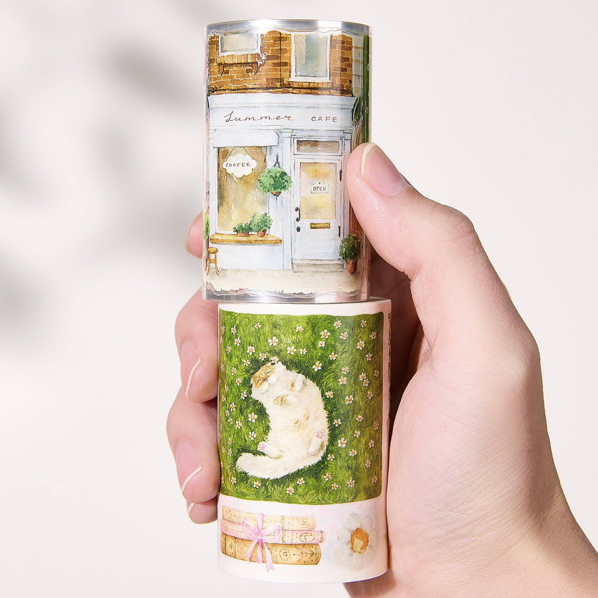カナダWT Pre-cut Summer Café PET Pre-cut Summer Café Wide Washi/PET Tape | The Washi Tape Shop