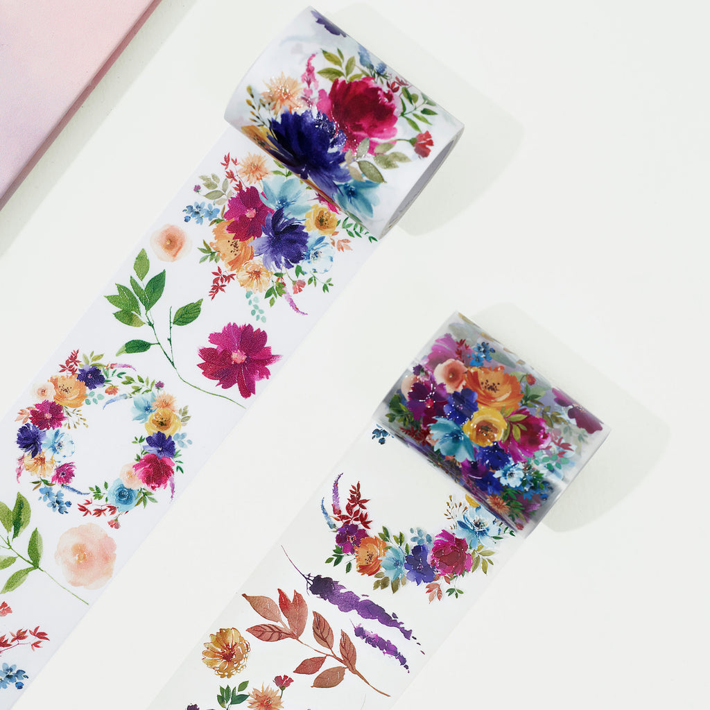 Pretty Florals Wide Washi / PET Tape | The Washi Tape Shop