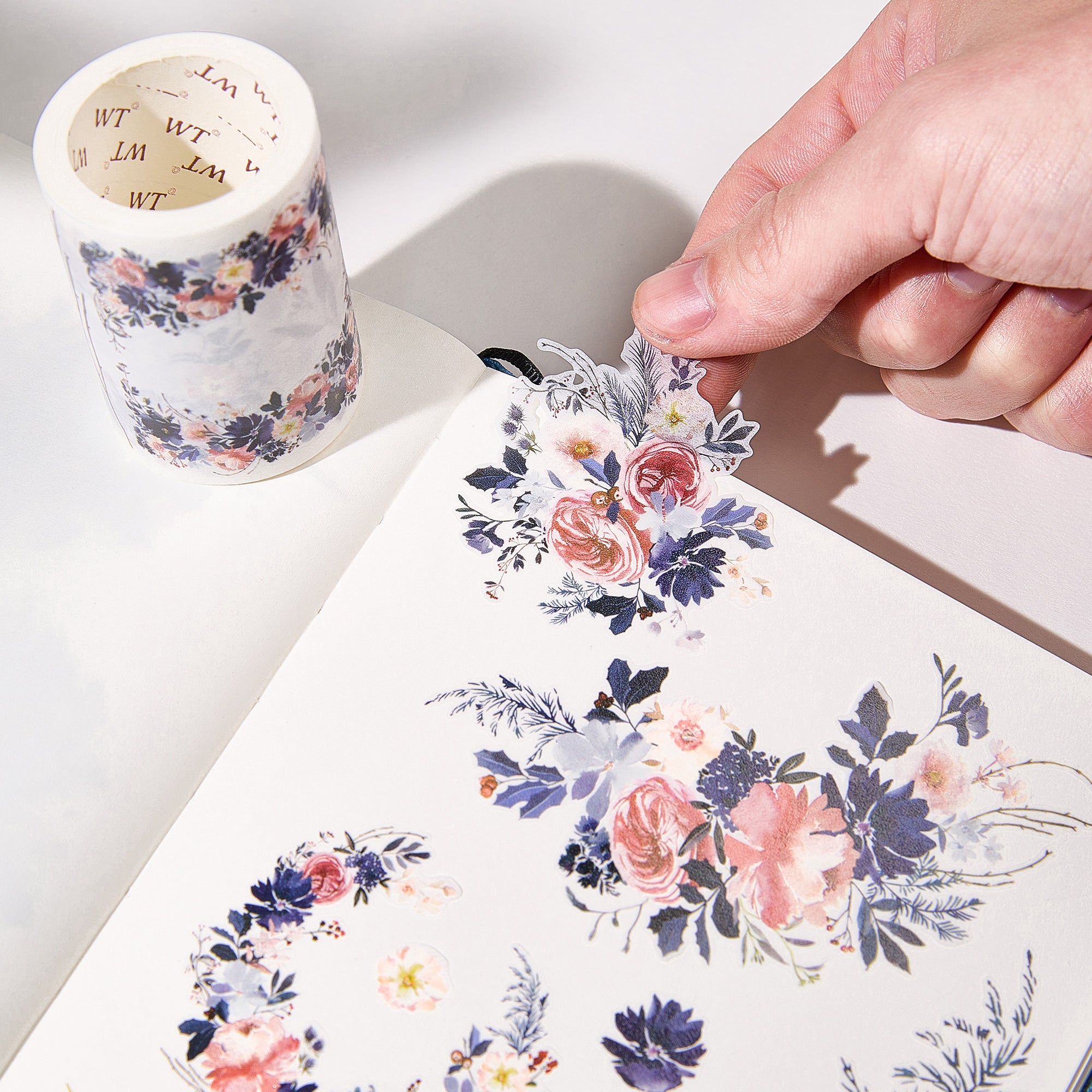 Pre-cut Frosty Rose Wide Washi/PET Tape | The Washi Tape Shop. Beautiful Washi and Decorative Tape For Bullet Journals, Gift Wrapping, Planner Decoration and DIY Projects