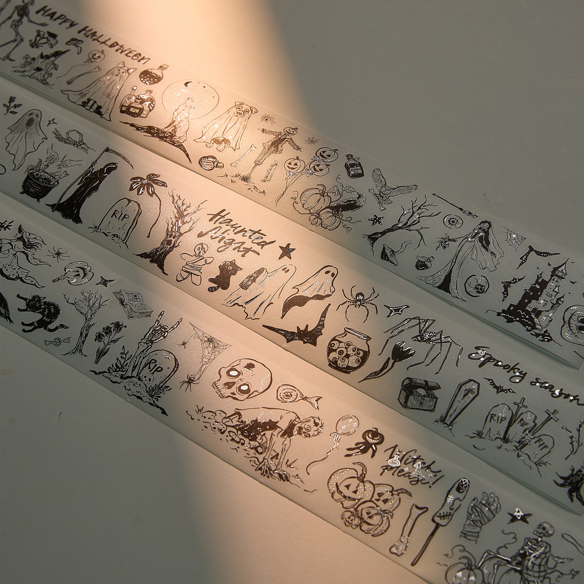 Graveyard Scribbles Washi Tape Sticker Set (GILDED)