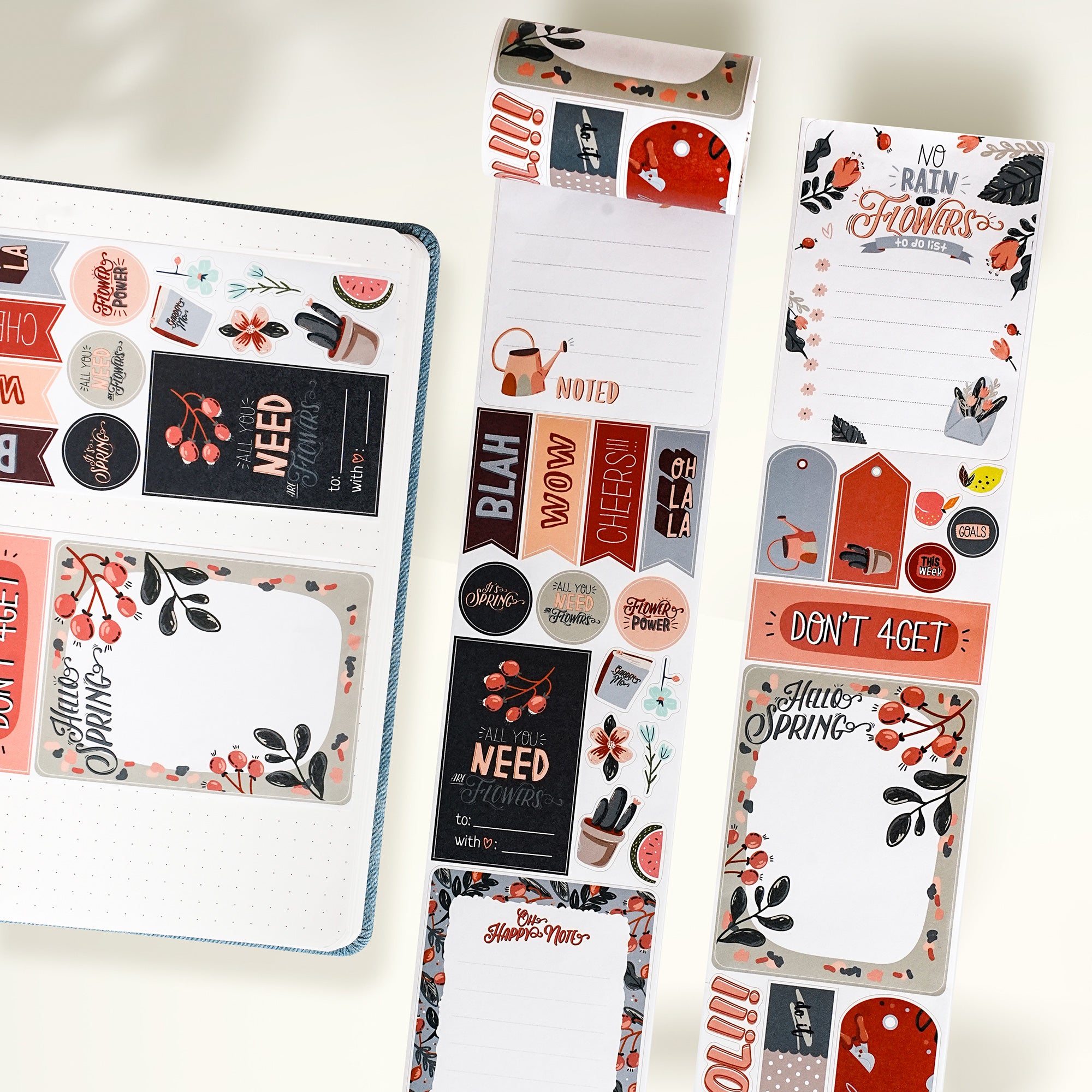 Pre-cut Hygge Notes Script Tape Bundle | The Washi Tape Shop. Beautiful Washi and Decorative Tape For Bullet Journals, Gift Wrapping, Planner Decoration and DIY Projects
