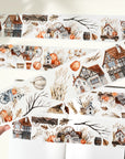 Pre-cut Autumn Homestead Wide Washi/PET Tape