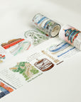 Pre-cut Beijing Scrolls Wide Washi/PET Tape