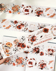 Pre-cut Harvested Bloom Wide Washi/PET Tape