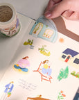 Pre-cut Bloom House Wide Washi/PET Tape | The Washi Tape Shop. Beautiful Washi and Decorative Tape For Bullet Journals, Gift Wrapping, Planner Decoration and DIY Projects