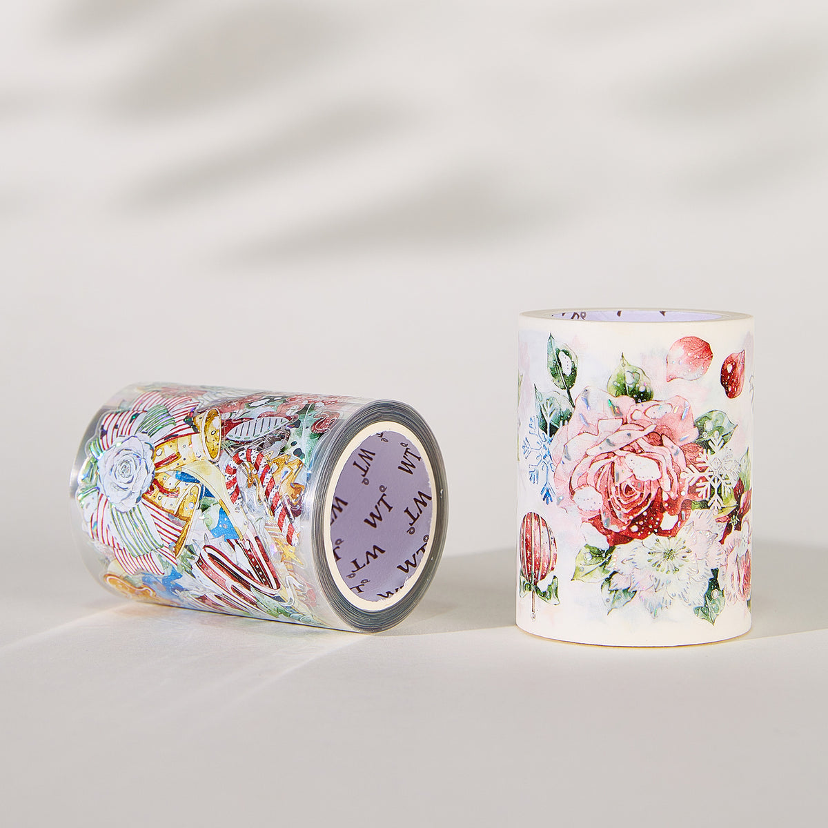 Pre-cut Holly Bloom Wide Washi/PET Tape (Seashell Gilded)