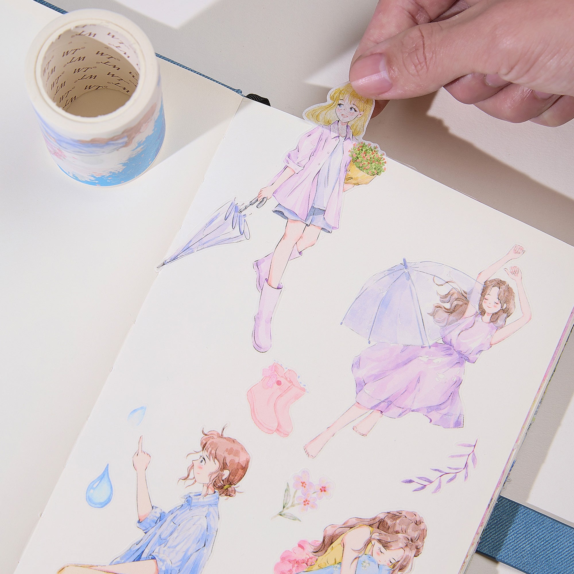 Pre-cut Morning Dew Wide Washi/PET Tape | The Washi Tape Shop. Beautiful Washi and Decorative Tape For Bullet Journals, Gift Wrapping, Planner Decoration and DIY Projects